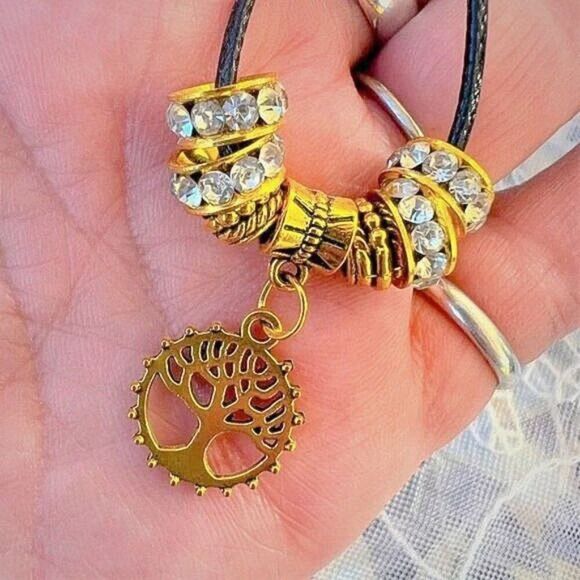 Tree Of Life Crystal Charm Necklace NWOT - Picture 2 of 7